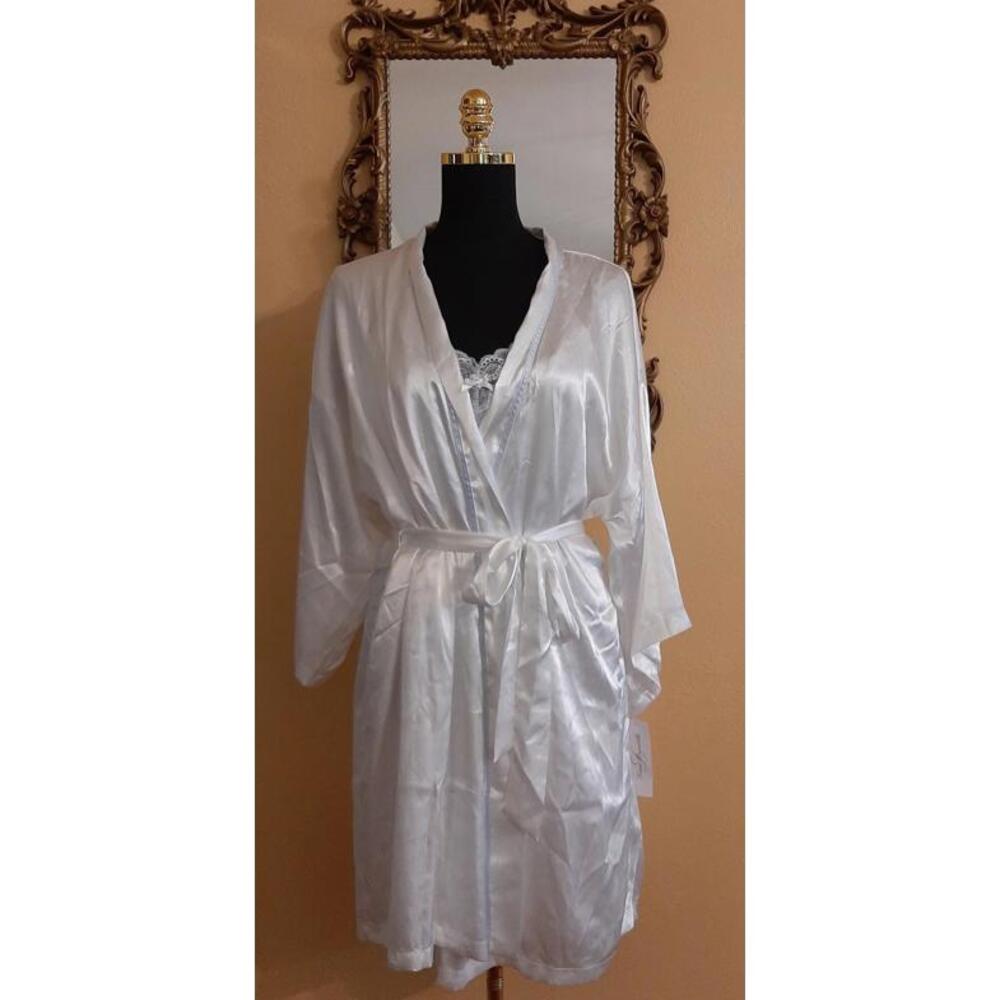 NEW Women's Linea Donatella 2 Pc Bridal MRS Nightie & Robe Set Sz XL Retail $68